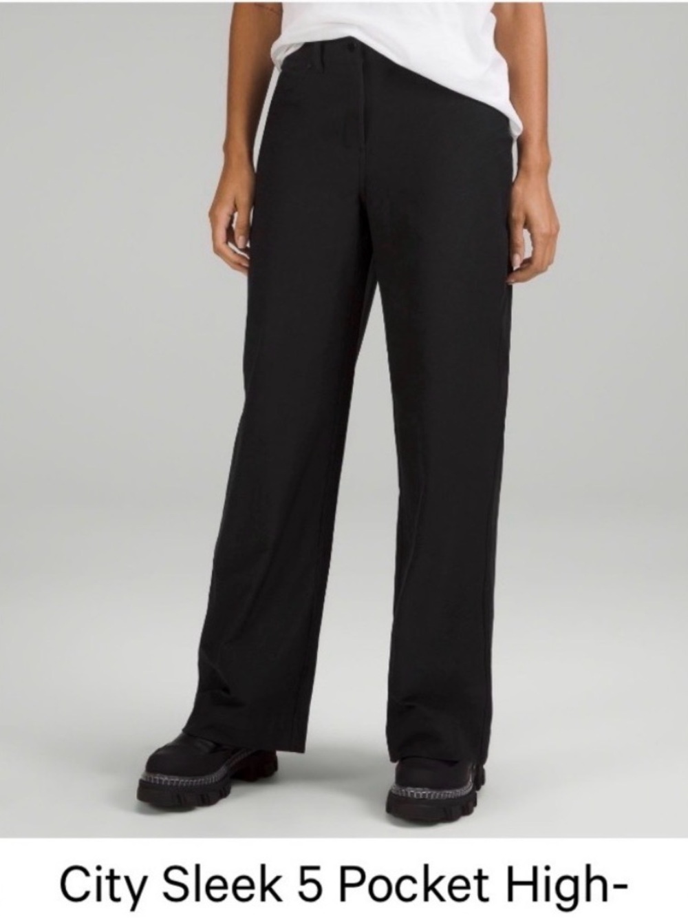 lululemon athletica City Sleek High-Rise Wide-Leg Pants - Black